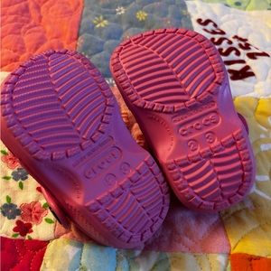 Pink baby crocs